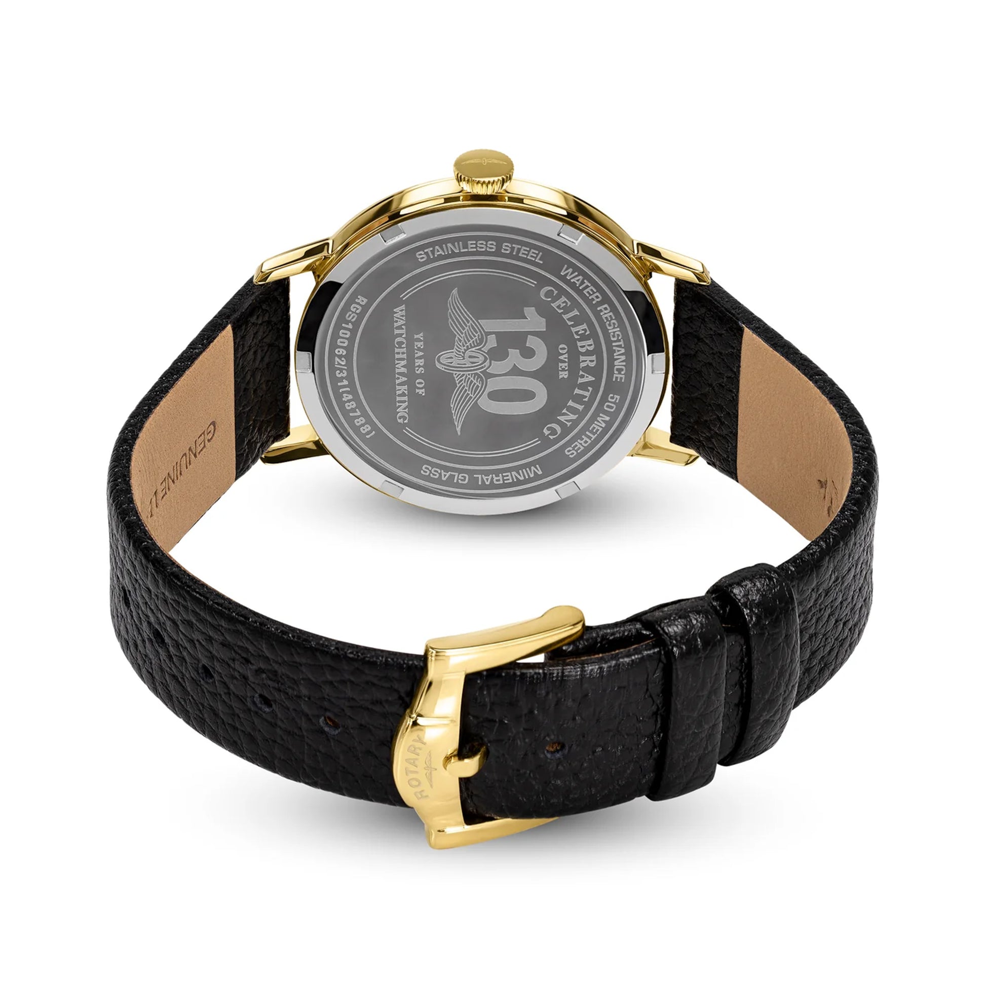 Rotary 1895 Gold PVD Watch With Champagne Dial