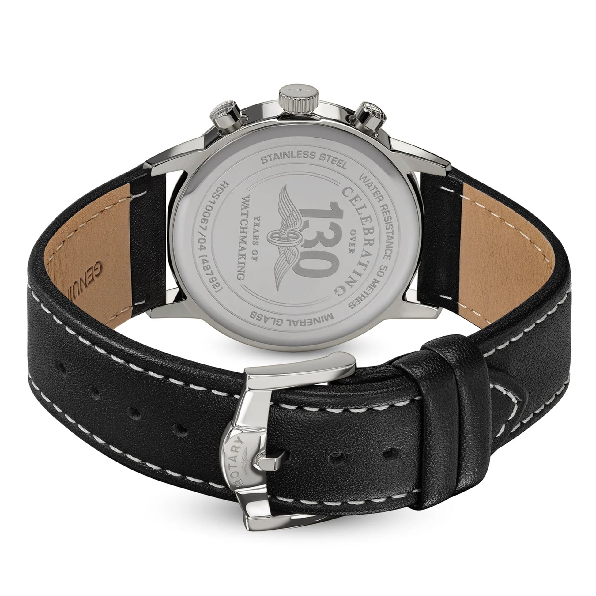 Rotary 1895 Chronograph Black Dial Watch