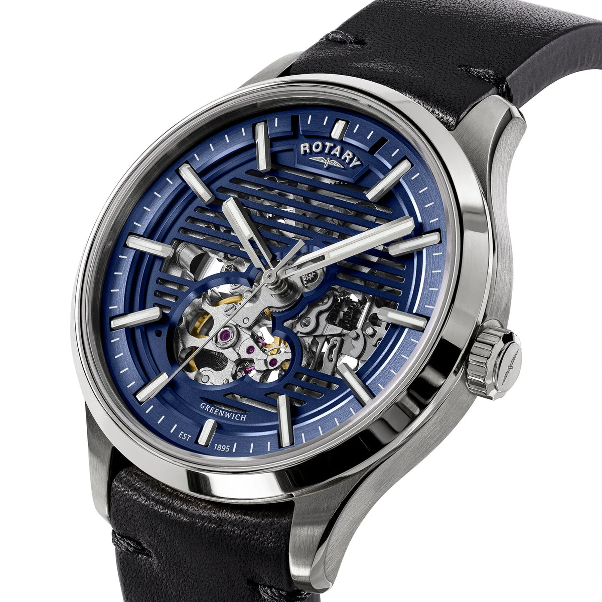 Rotary Greenwich GT1 Blue Skeleton Automatic Watch