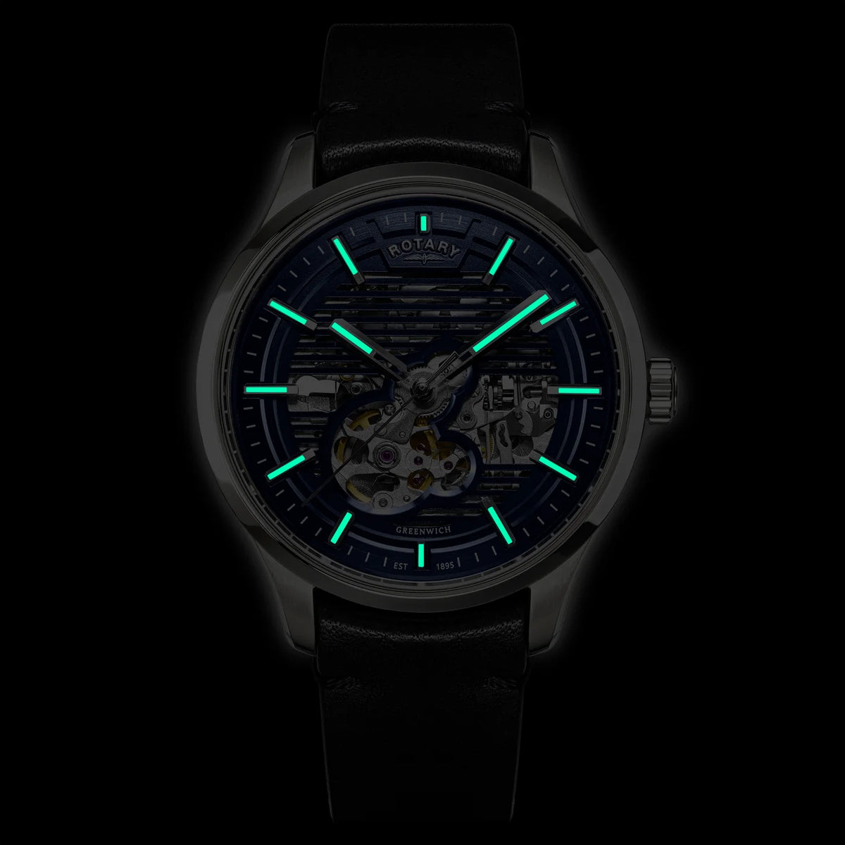 Rotary Greenwich GT1 Blue Skeleton Automatic Watch