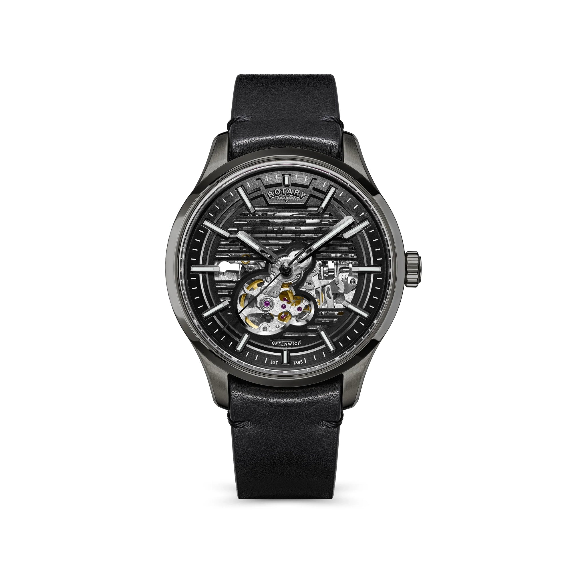 Rotary Greenwich GT1 Black Skeleton Automatic Watch