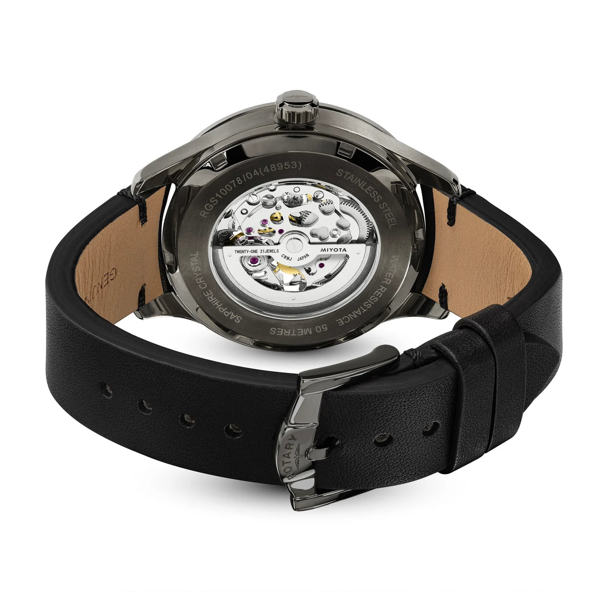 Rotary Greenwich GT1 Black Skeleton Automatic Watch