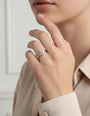 Platinum Three Stone Oval Diamond Ring 0.68ct