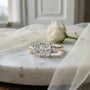 Radiant Cut Diamond Three Stone Ring in 18ct Gold