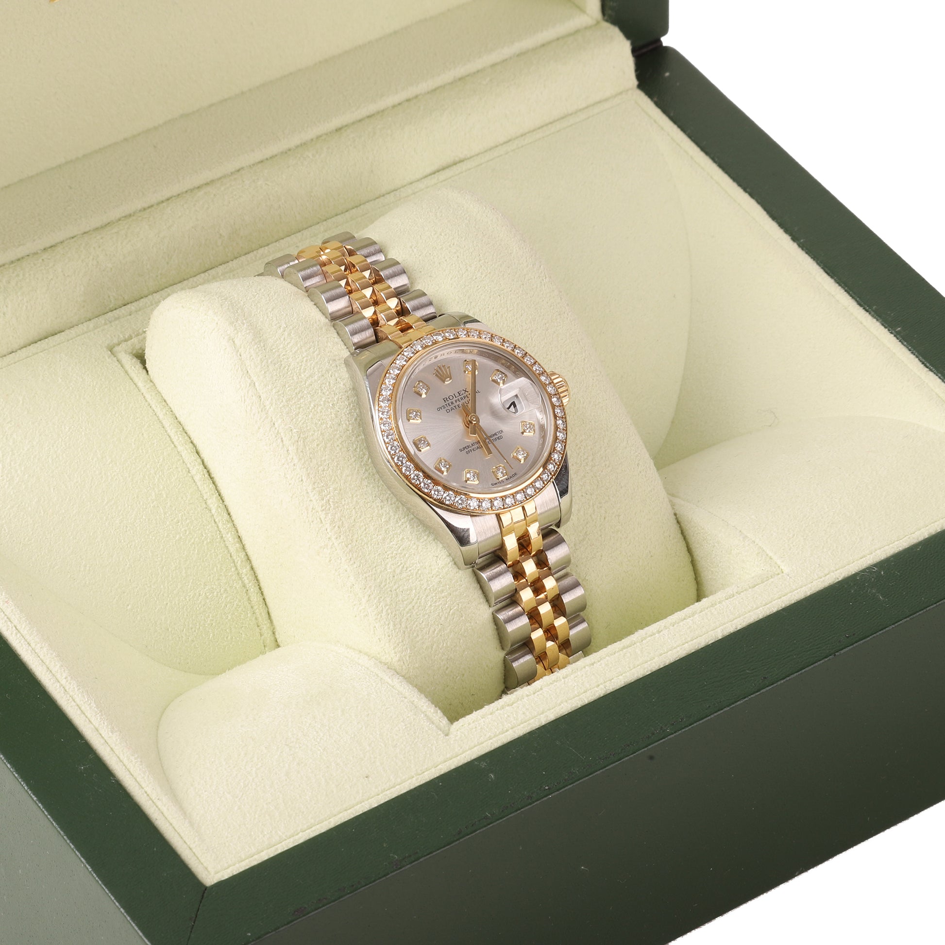 Rolex Datejust 26mm Steel & 18ct Yellow Gold Diamond Dial Pre-Owned Watch