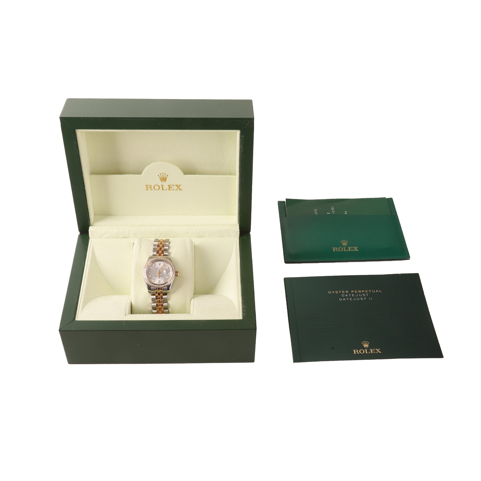 Rolex Datejust 26mm Steel & 18ct Yellow Gold Diamond Dial Pre-Owned Watch