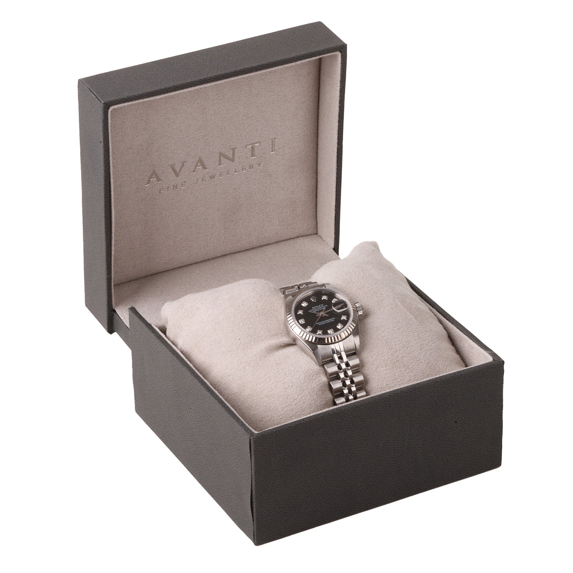 Rolex Datejust 26mm Black Diamond Dot Dial Pre-Owned Watch