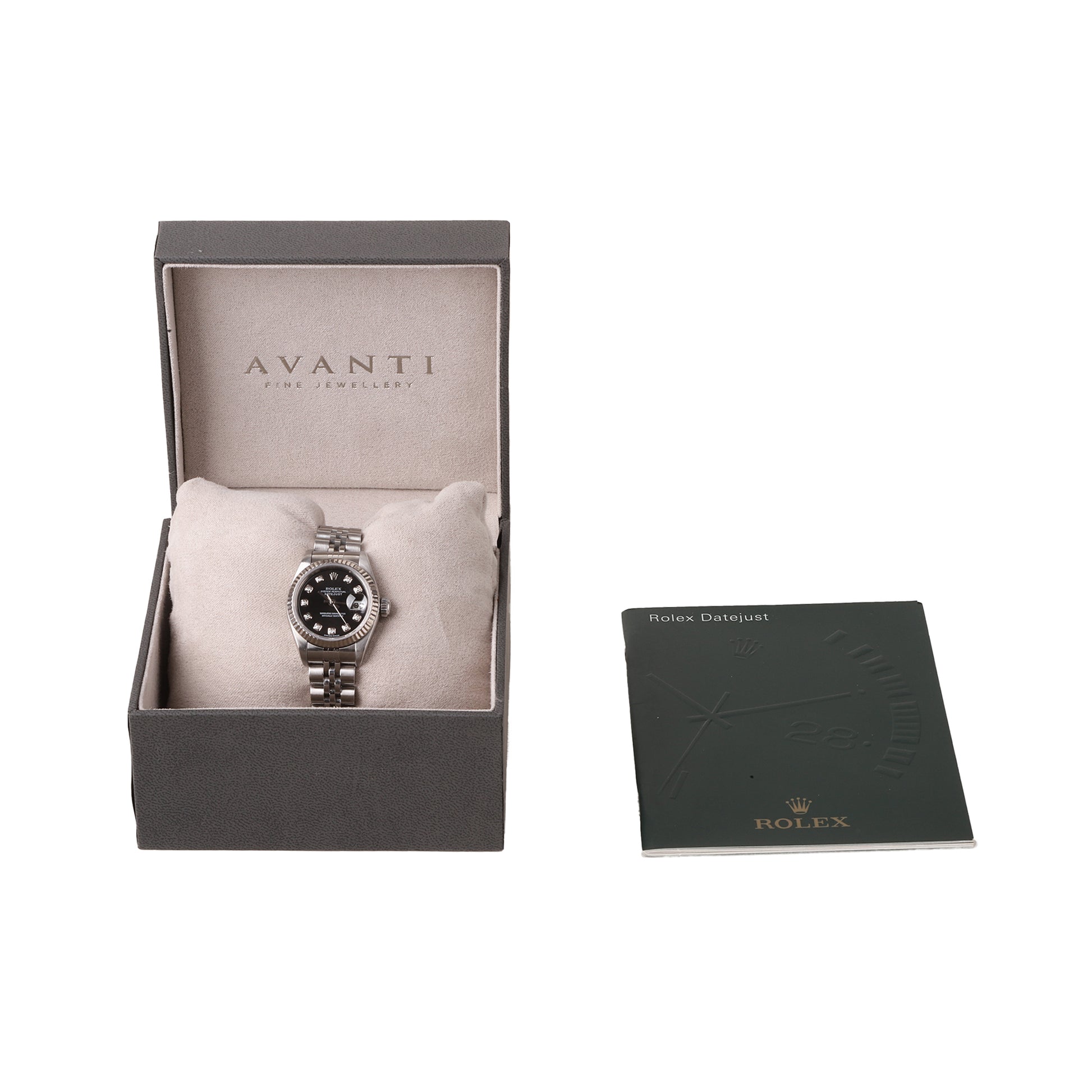 Rolex Datejust 26mm Black Diamond Dot Dial Pre-Owned Watch