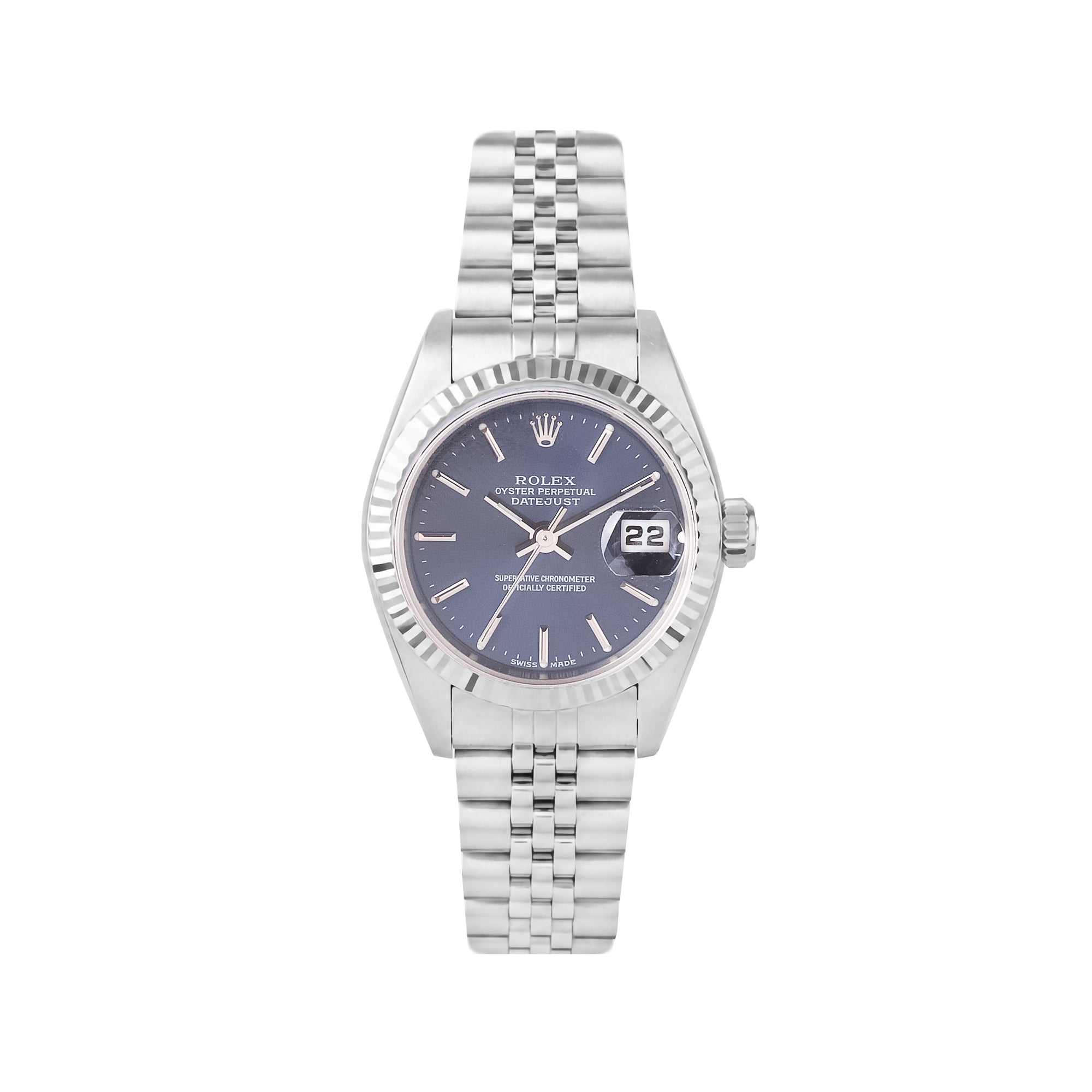 Rolex Datejust 26mm Blue Dial Steel & 18ct White Gold Pre-Owned Watch