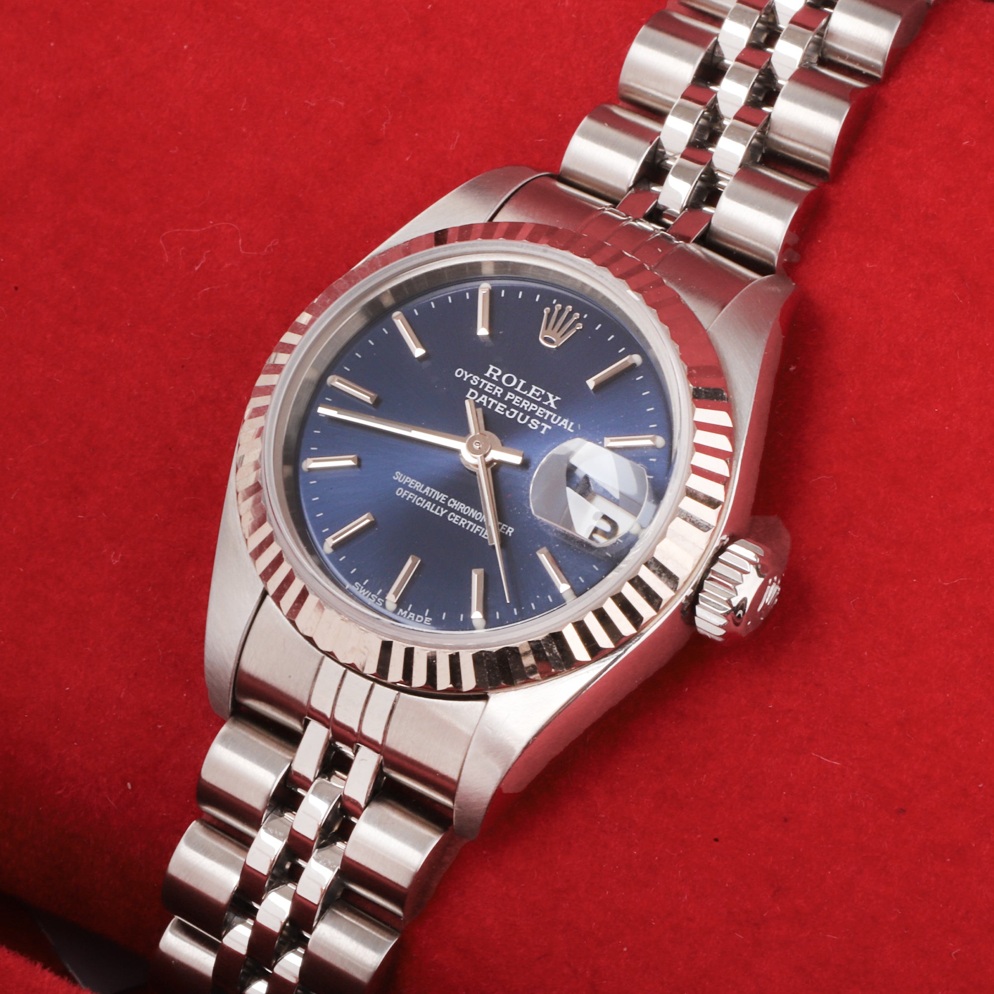 Rolex Datejust 26mm Blue Dial Steel & 18ct White Gold Pre-Owned Watch