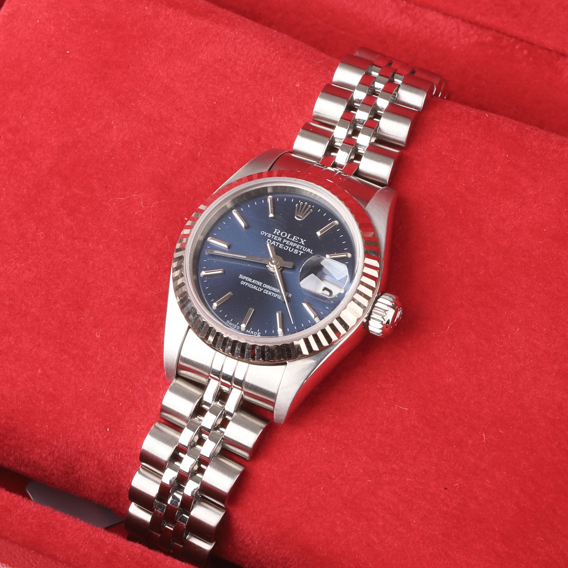 Rolex Datejust 26mm Blue Dial Steel & 18ct White Gold Pre-Owned Watch
