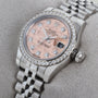 Rolex Datejust 26mm Salmon Diamond Dial & Diamond Bezel Pre-Owned Watch 