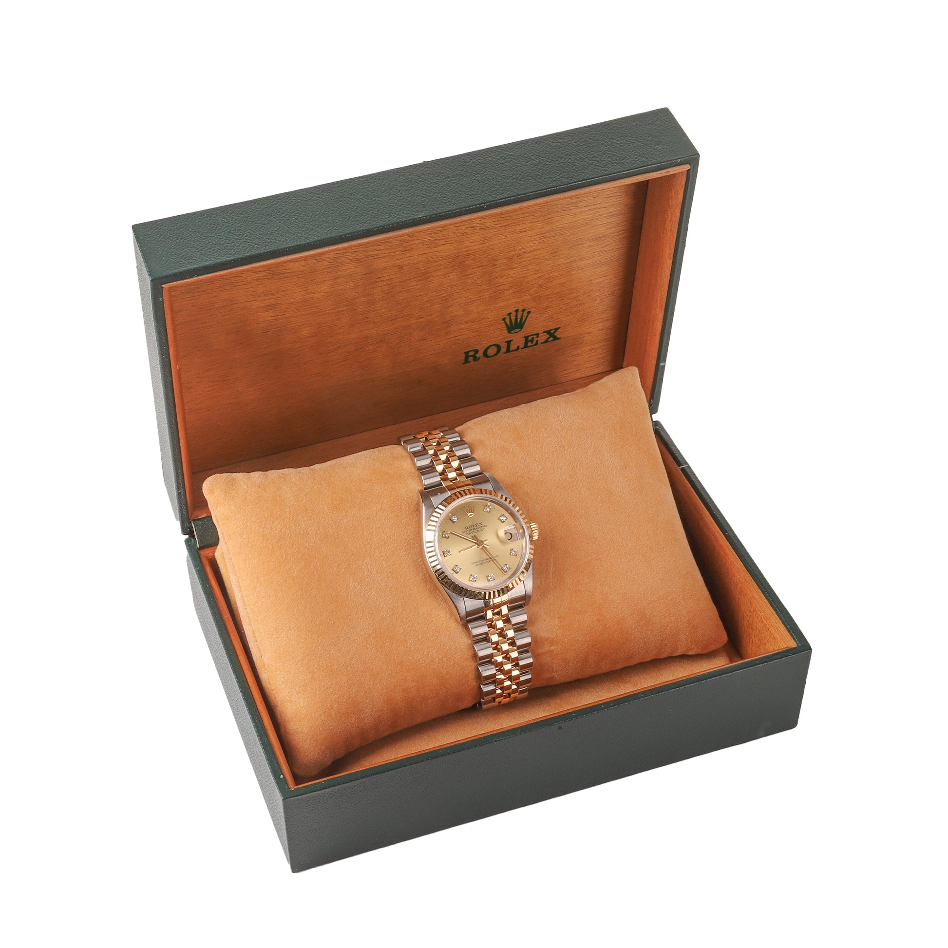 Rolex Datejust 31mm Champagne Diamond Dial Pre Owned Watch
