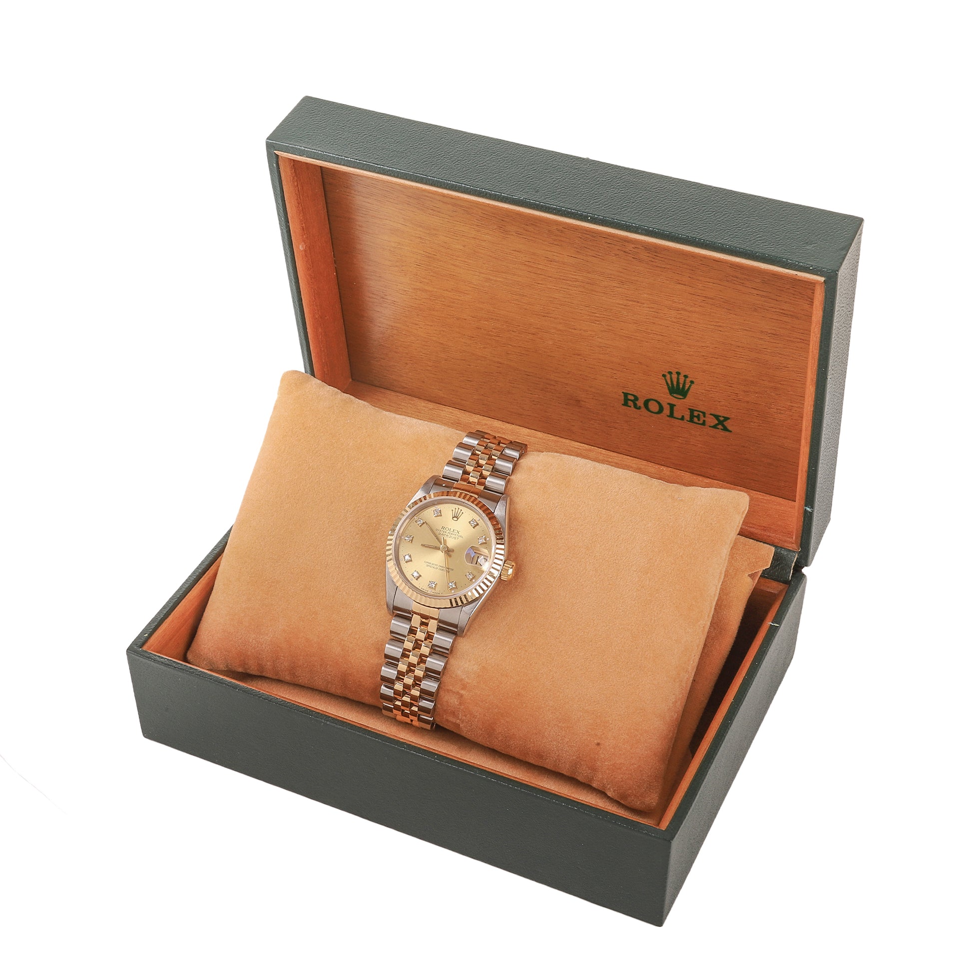 Rolex Datejust 31mm Champagne Diamond Dial Pre Owned Watch