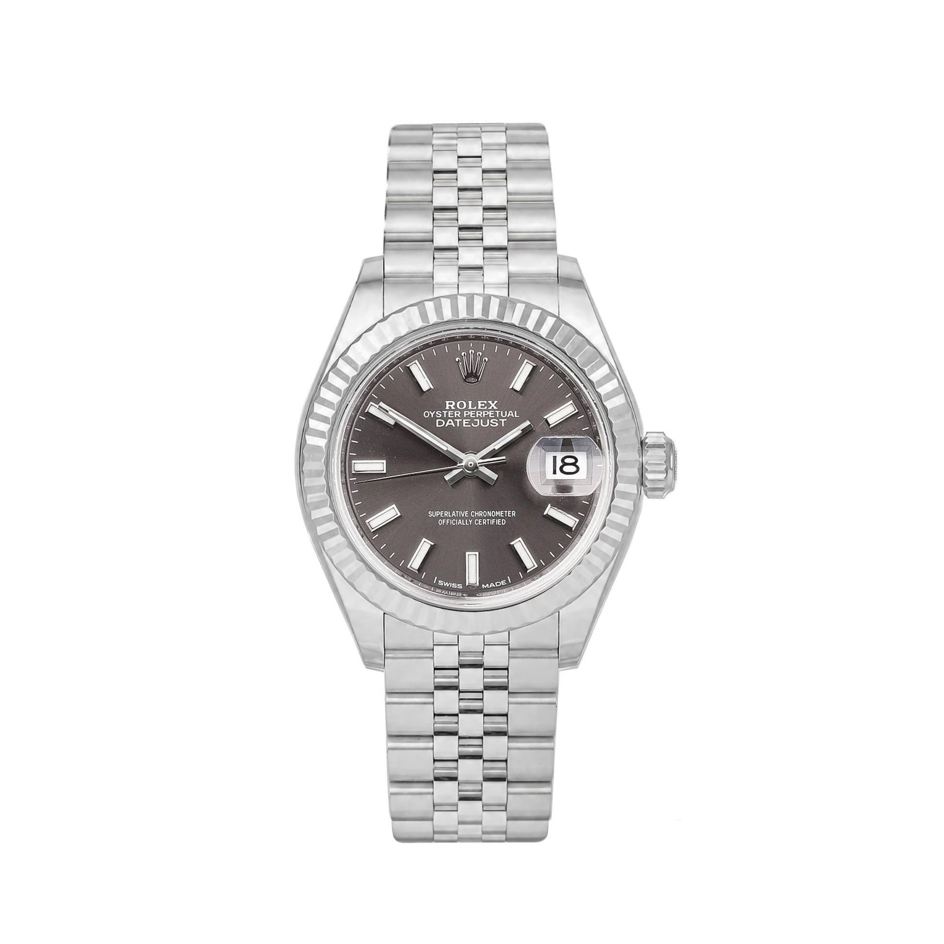 
Rolex Datejust Stainless Steel 18ct White Gold Perpetual Jubilee Ladies Pre-Owned Watch

