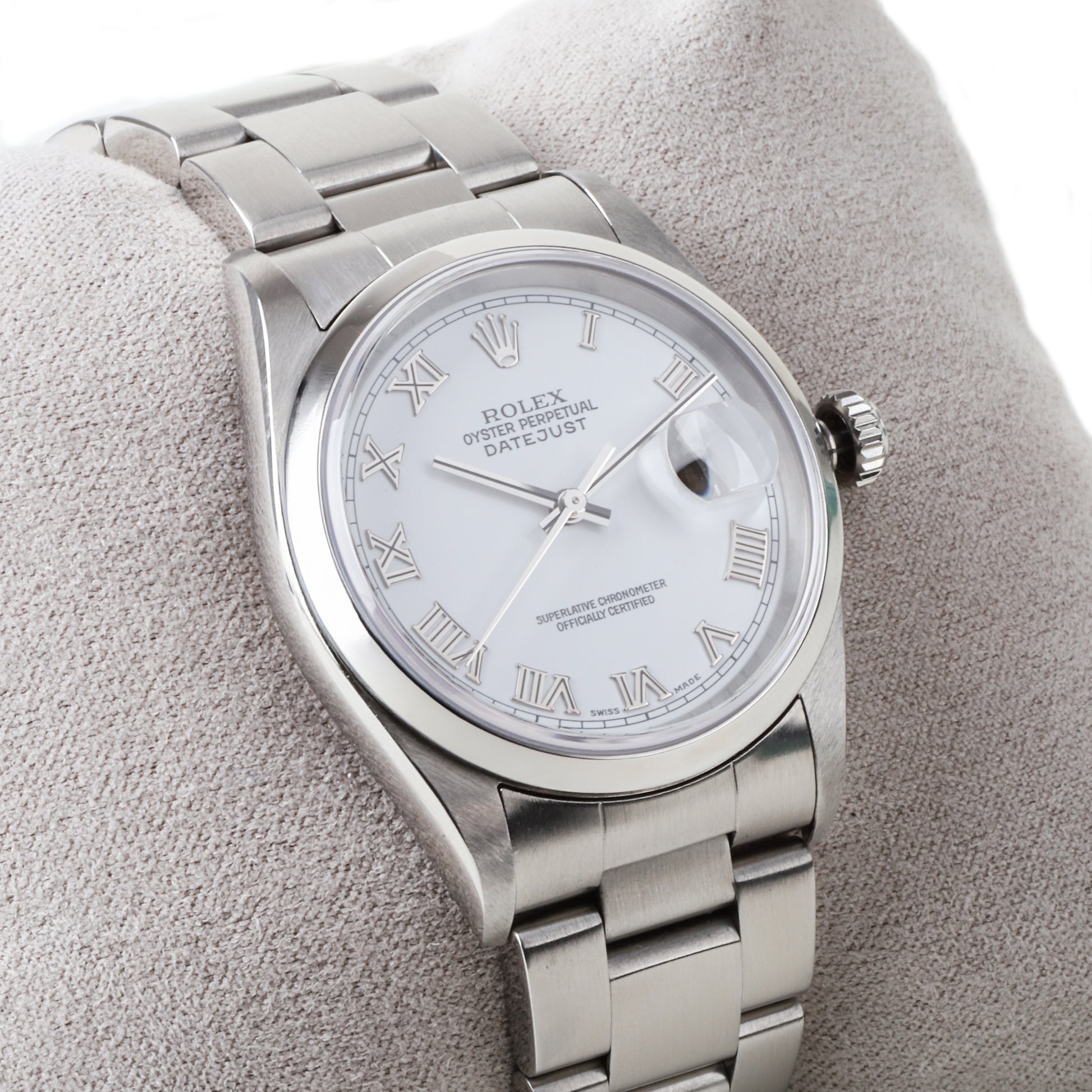 Rolex Datejust Steel Oyster Bracelet with a White 36mm Dial Pre-Owned Watch
