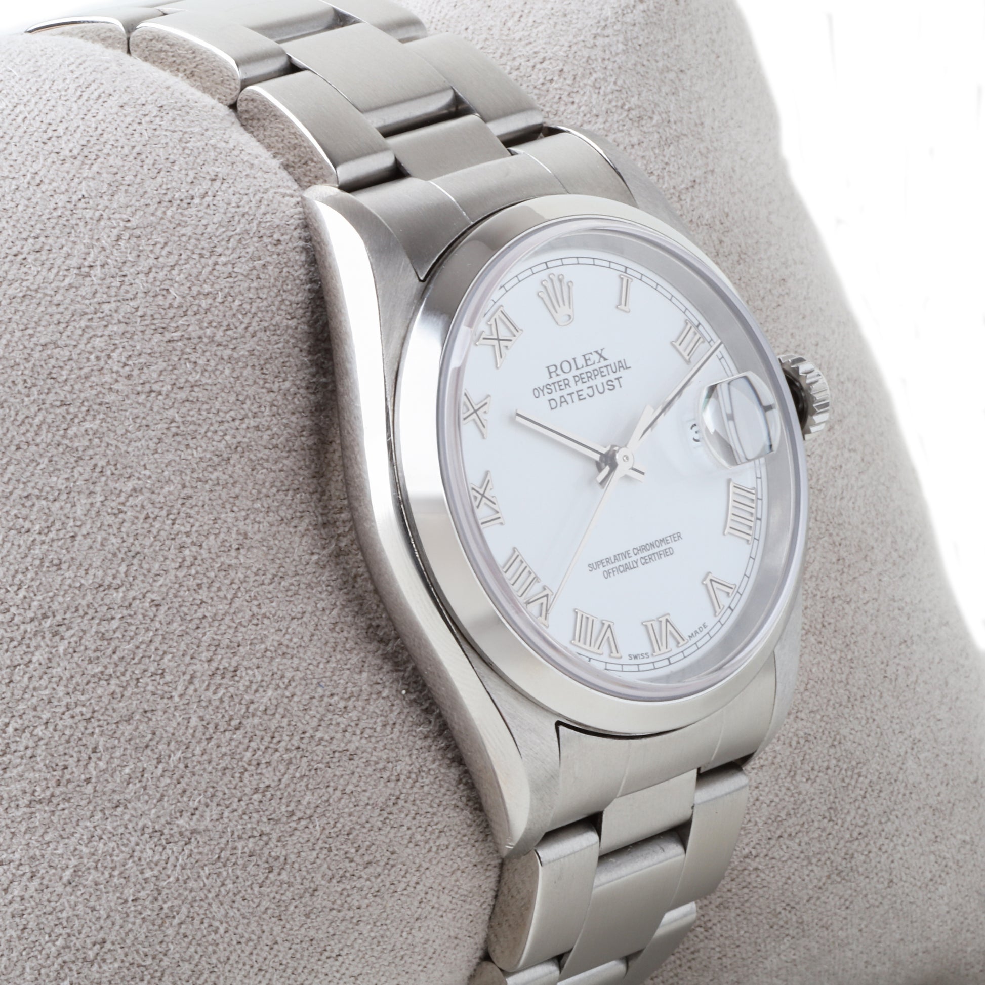 Rolex Datejust Steel Oyster Bracelet with a White 36mm Dial Pre-Owned Watch