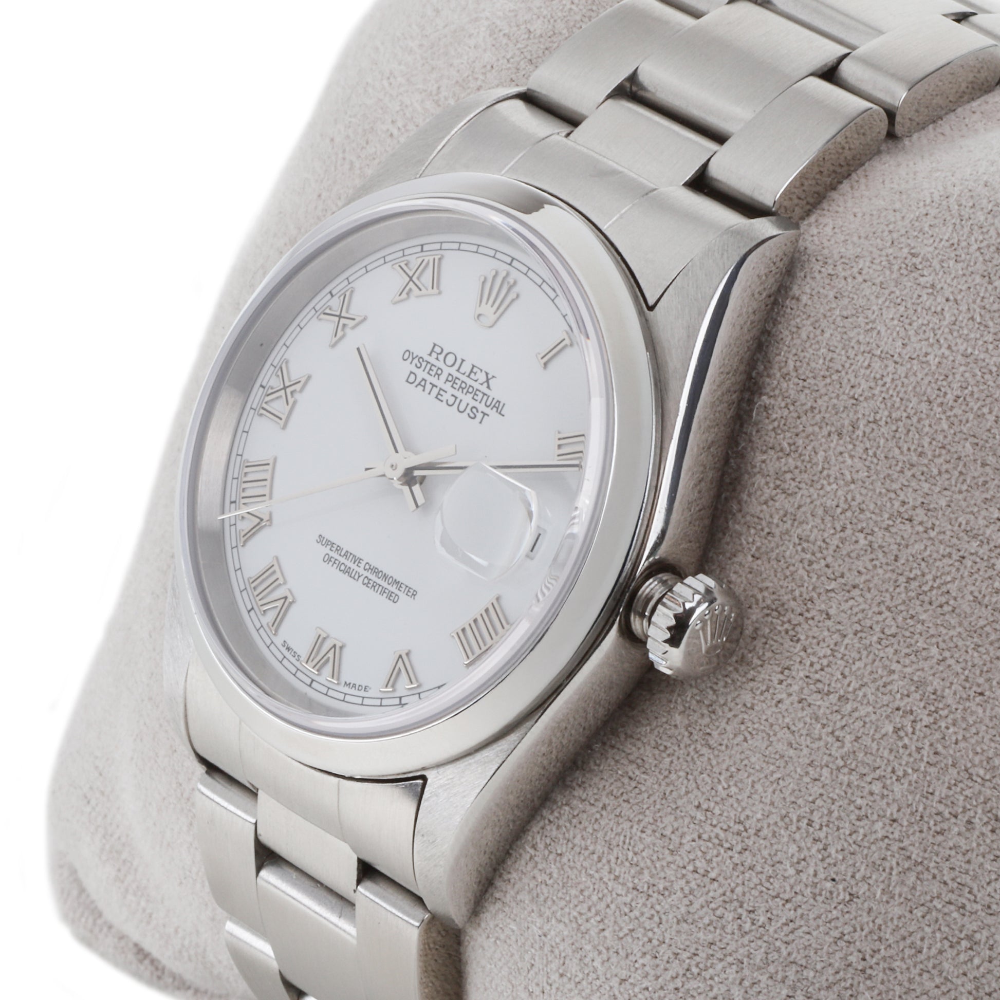 Rolex Datejust Steel Oyster Bracelet with a White 36mm Dial Pre-Owned Watch