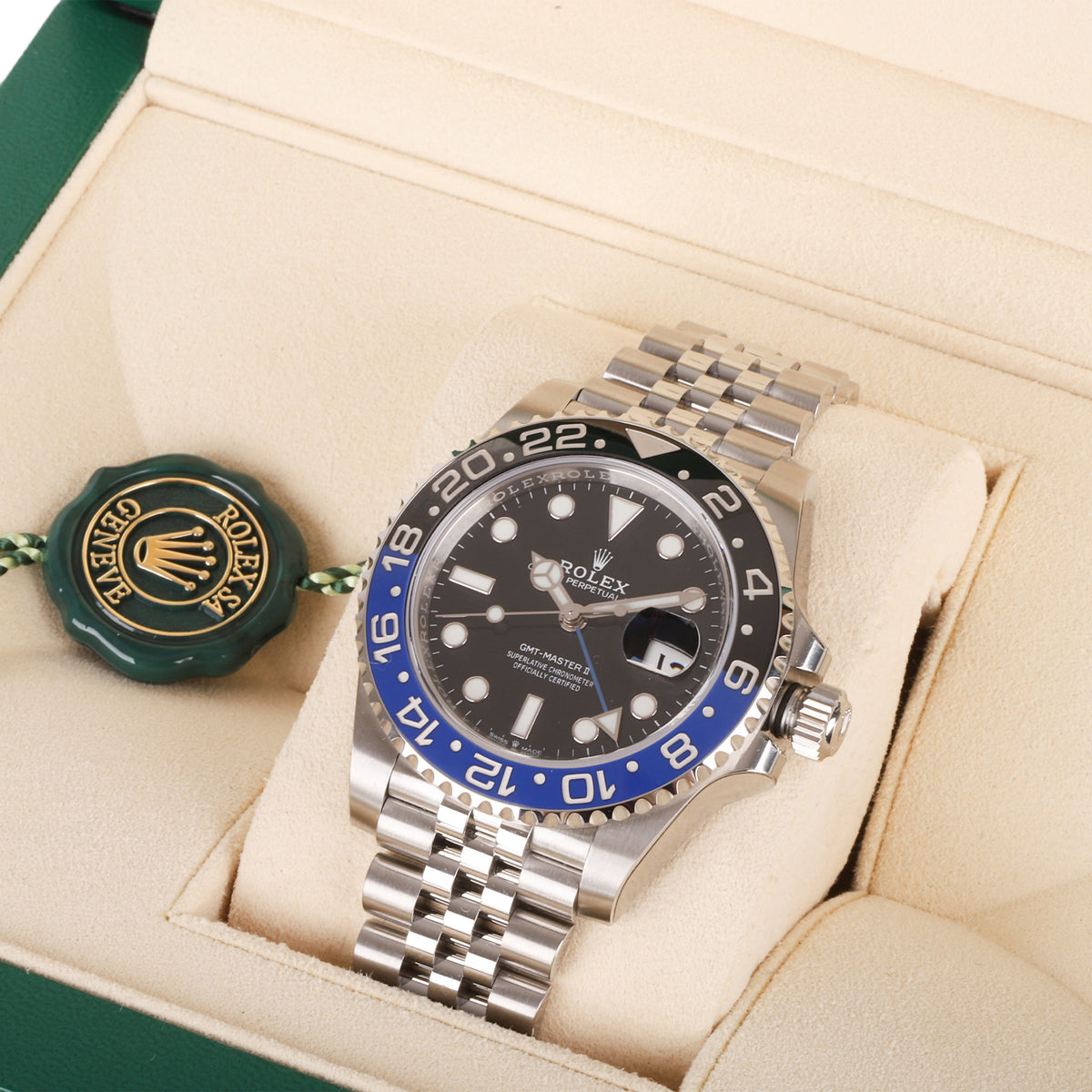 Rolex GMT Master ll Batgirl Black and Blue Bezel 2021 Pre-Owned Watch