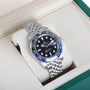 Rolex GMT Master ll Batgirl Black and Blue Bezel 2025 Pre-Owned UNWORN Watch
