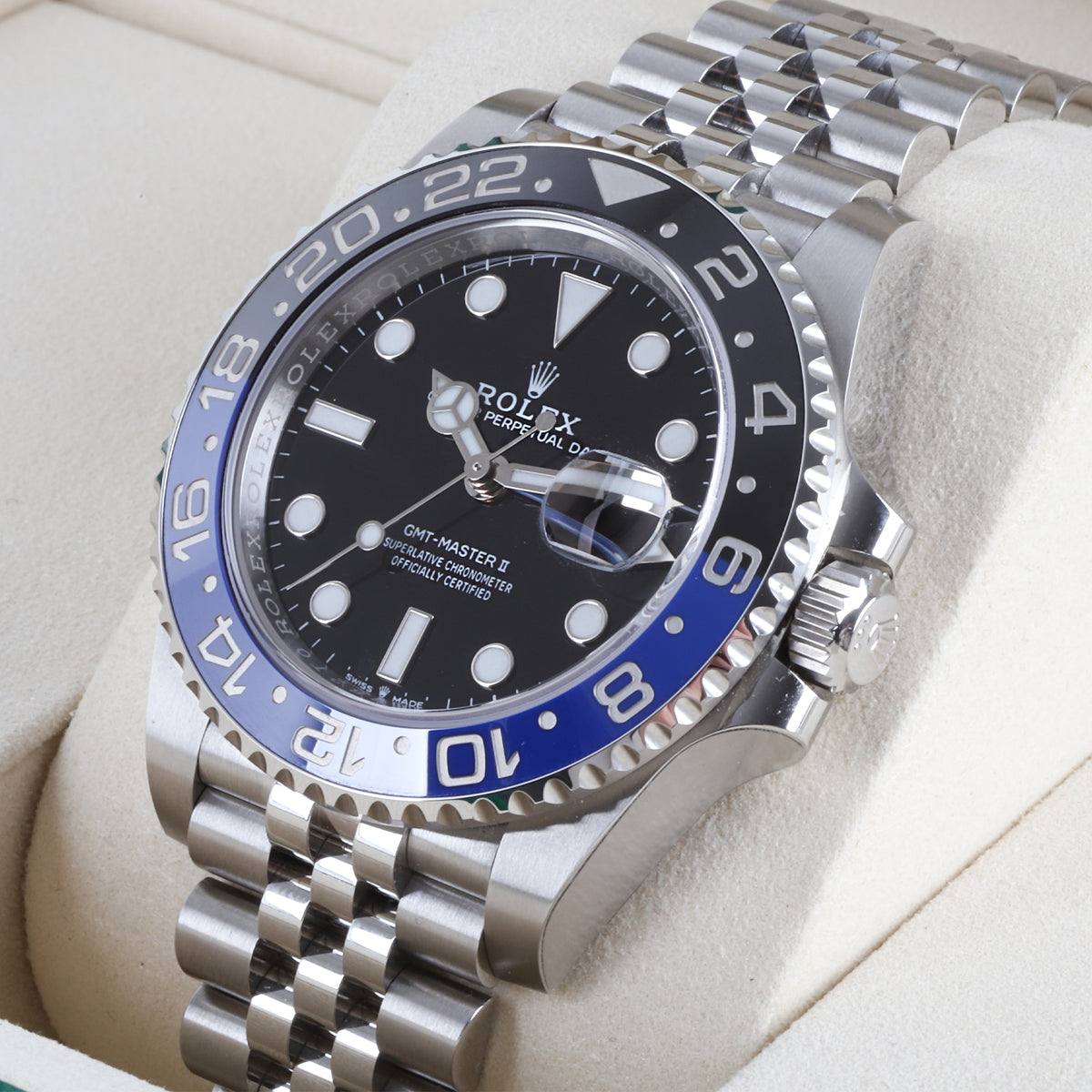 Rolex GMT Master ll Batgirl Black and Blue Bezel 2025 Pre-Owned UNWORN Watch