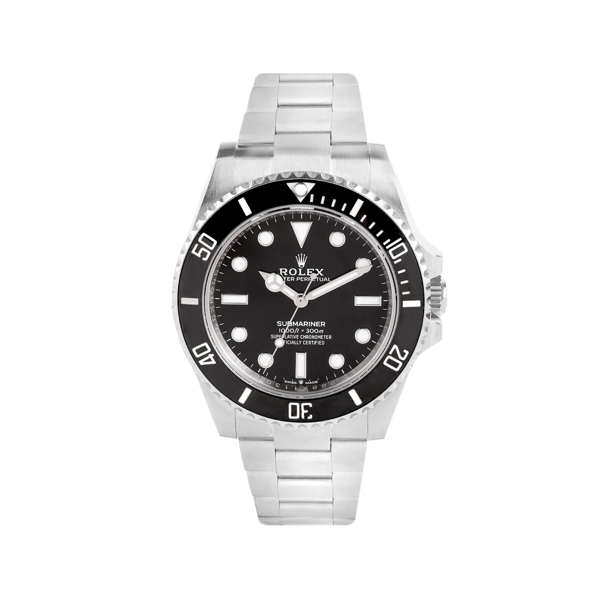 Rolex Men's Steel Non-Date Black Submariner Watch