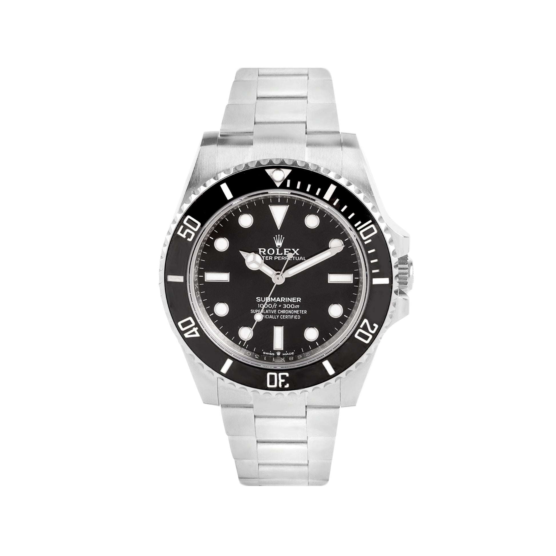 Rolex Men's Steel Non-Date Black Submariner Watch