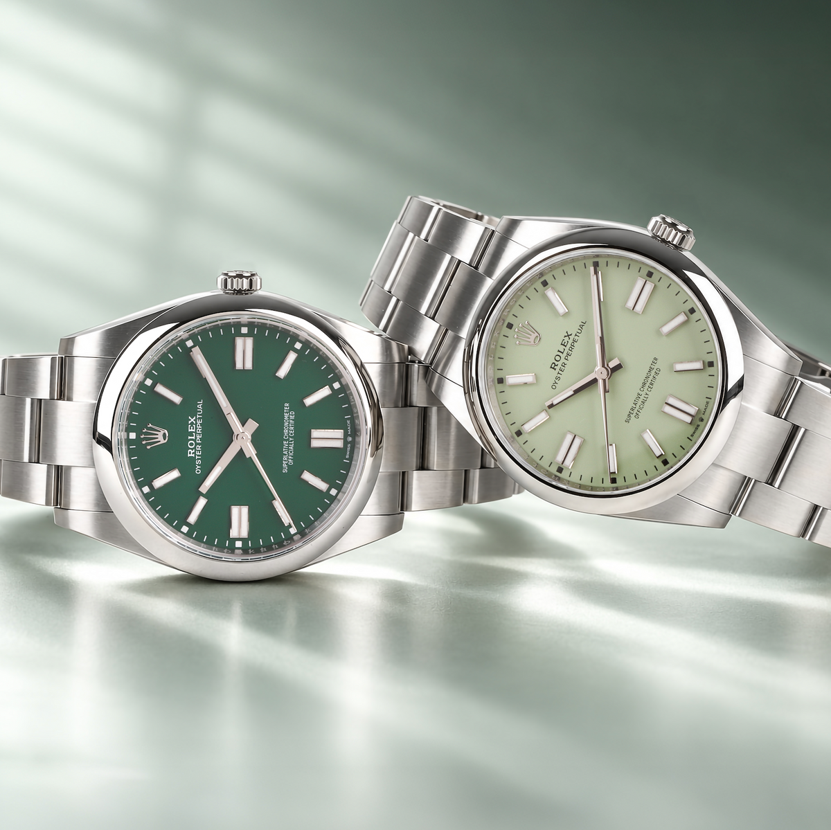 Rolex Oyster Perpetual Pistachio Pre-Owned Watch