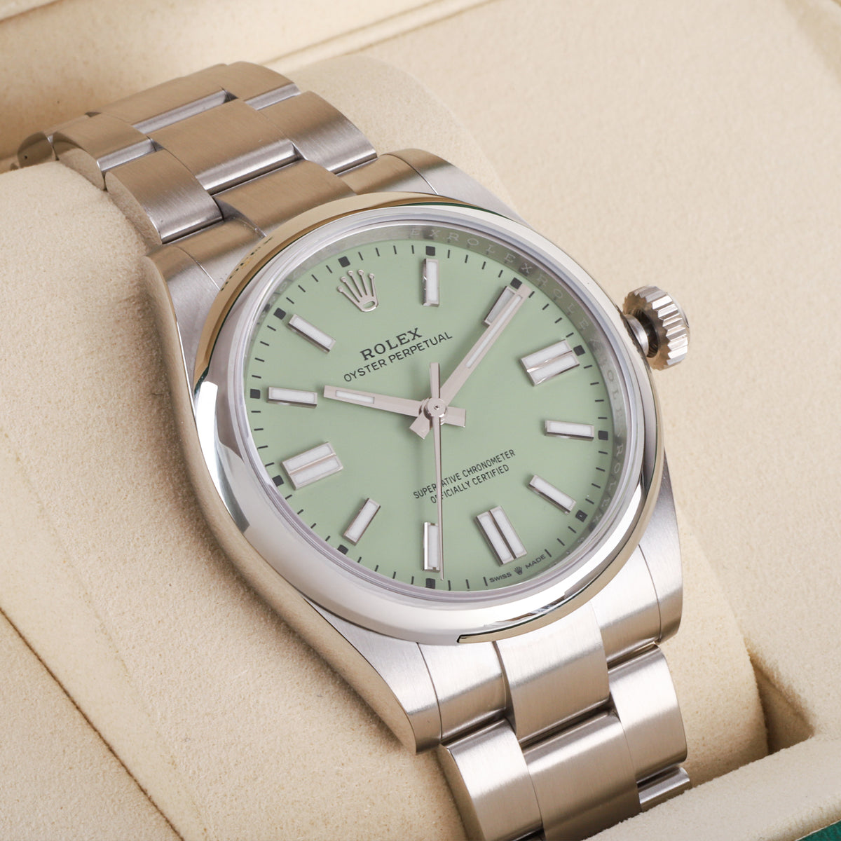 Rolex Oyster Perpetual Pistachio Pre-Owned Watch