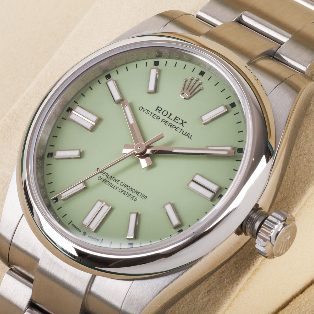 Rolex Oyster Perpetual Pistachio Pre-Owned Watch