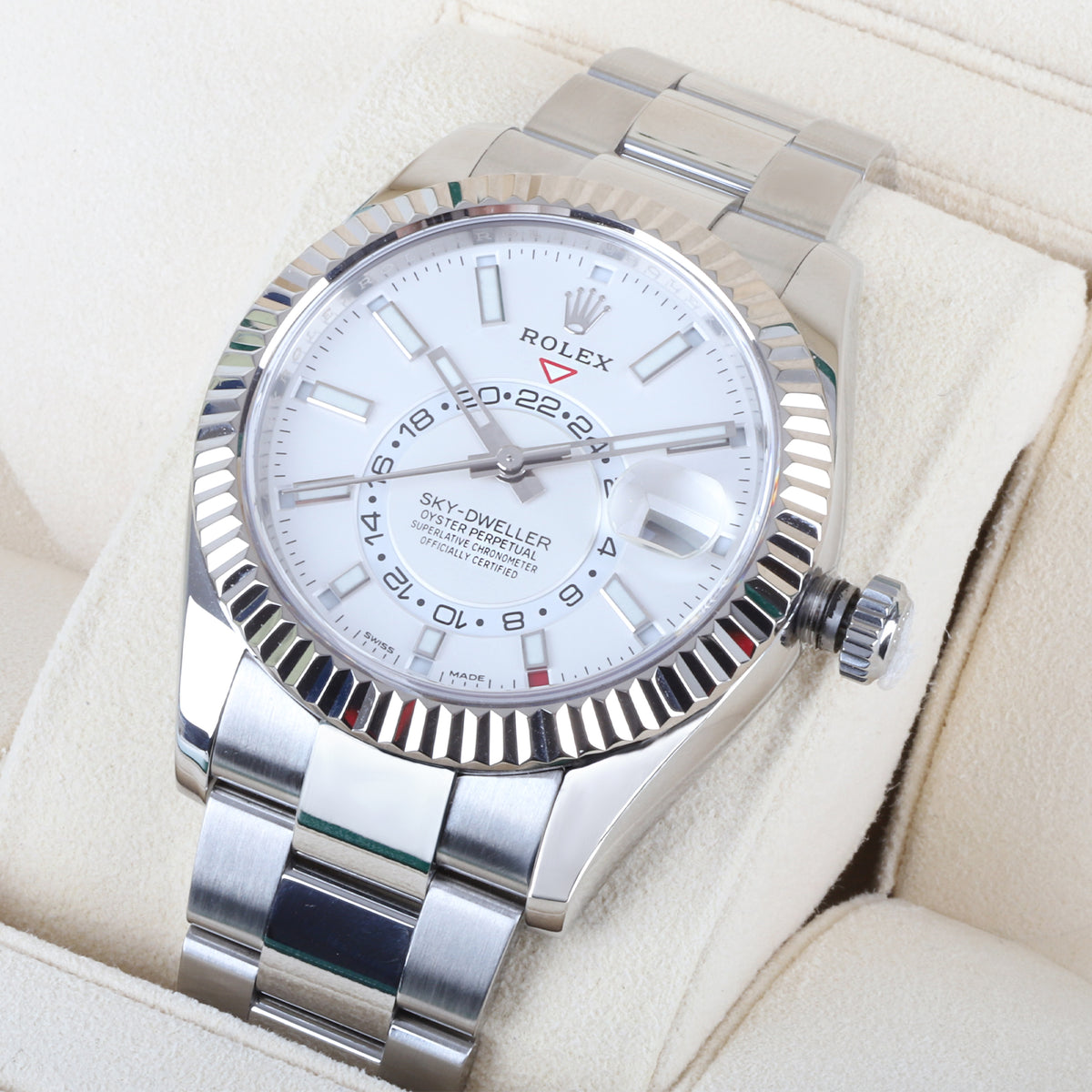 Rolex Sky-Dweller 42mm White Dial Pre-Owned Watch