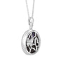 Round Blue John Double Sided Pendant with Butterflies, on a 16"- 18" Spiga Chain