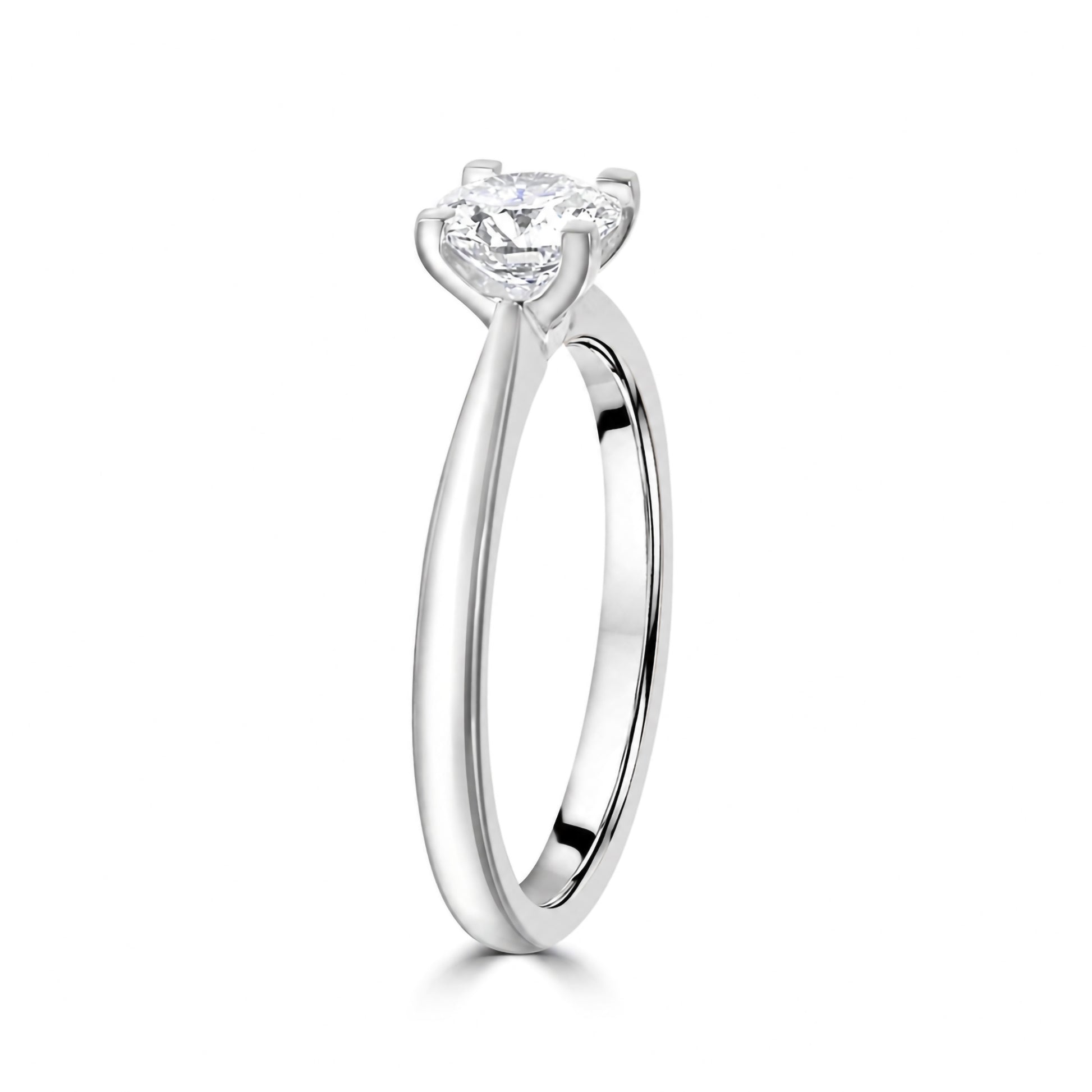 Round Diamond Solitaire Engagement Ring in Platinum 0.70ct