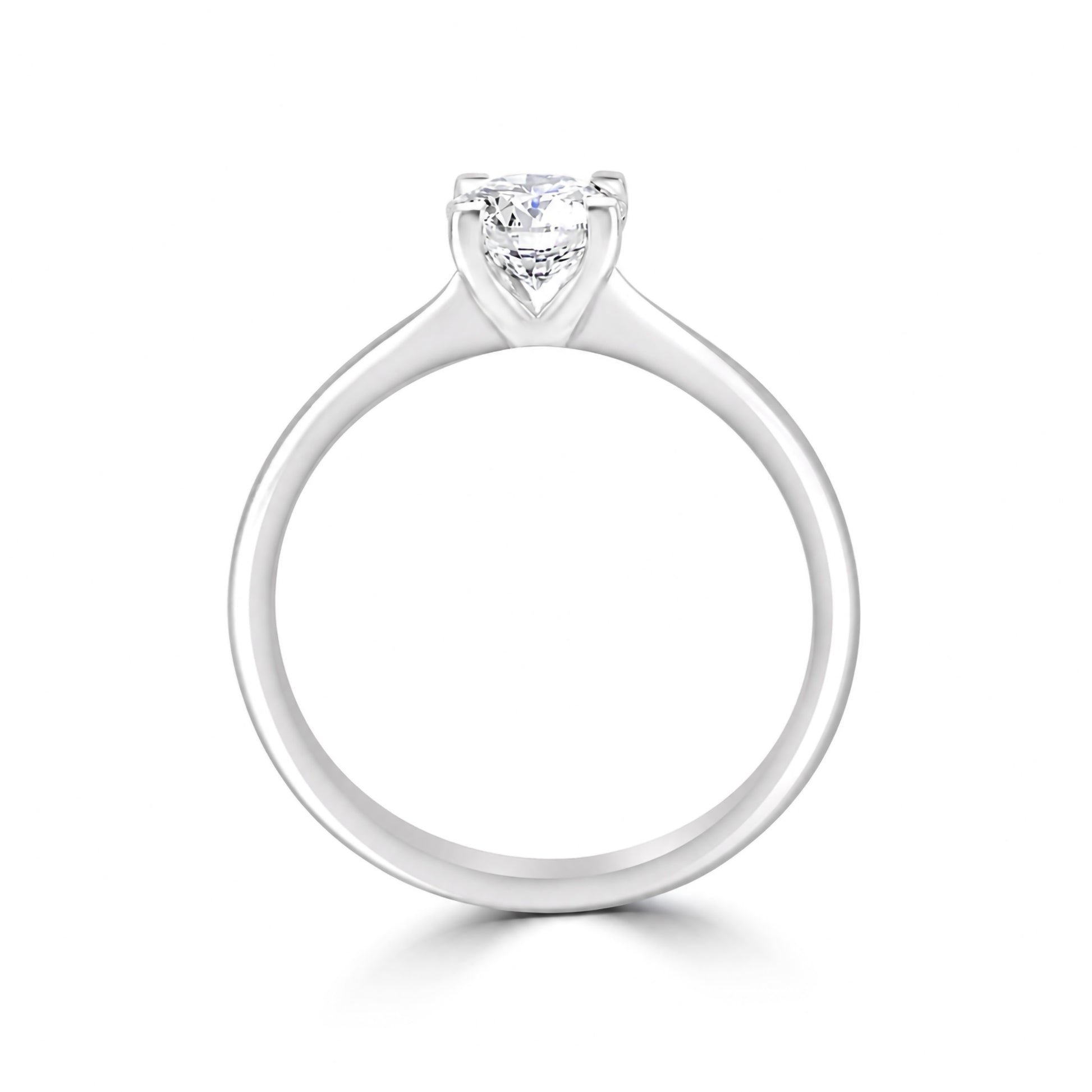 Round Diamond Solitaire Engagement Ring in Platinum 0.70ct