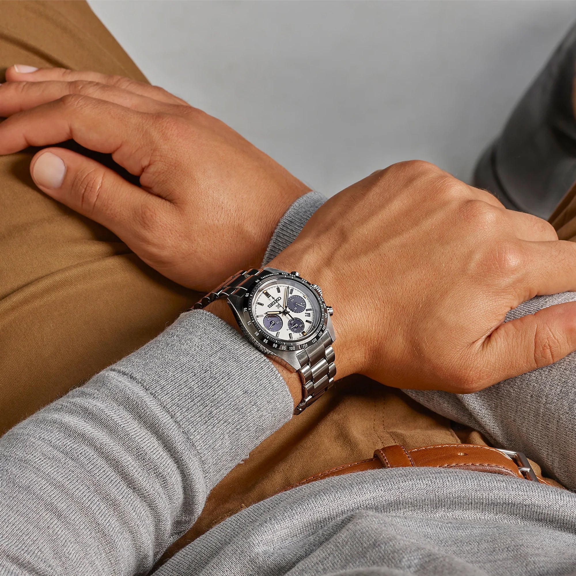 Seiko Prospex 'Crystal Trophy' Speedtimer Solar Chronograph Monochrome Watch