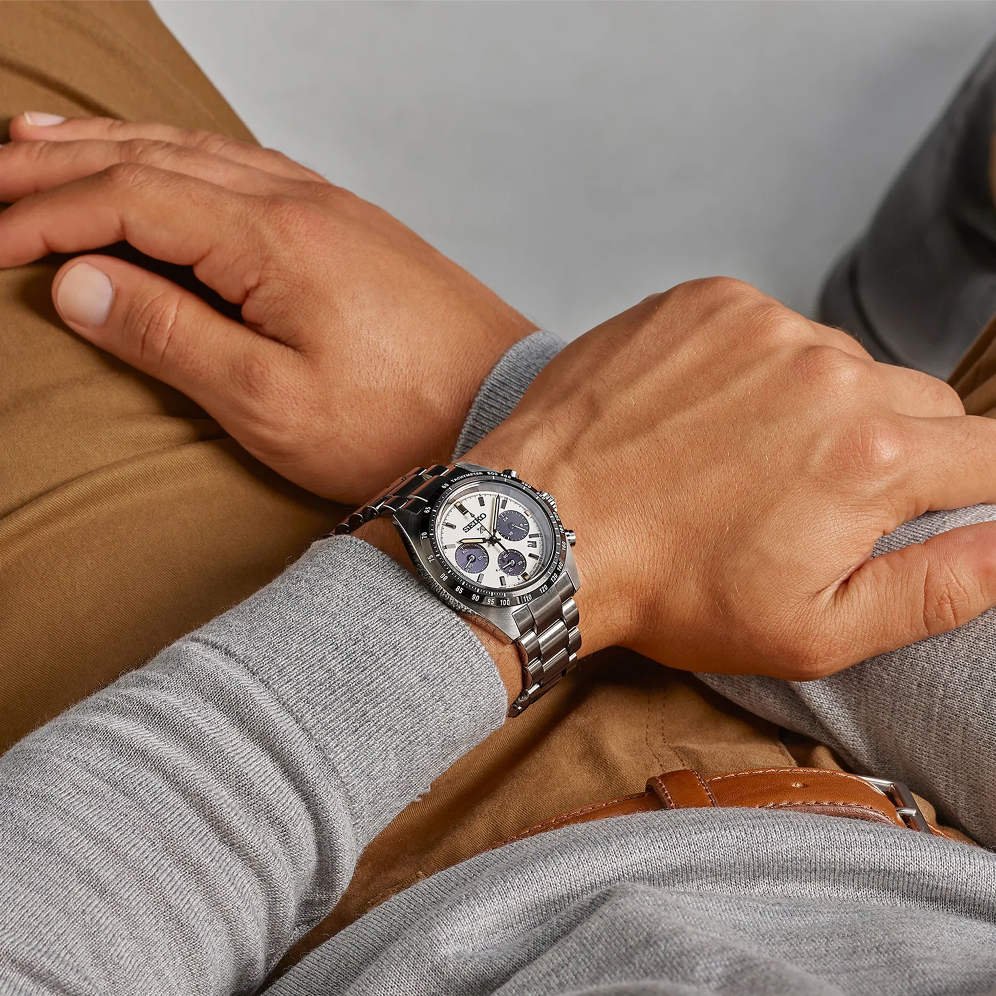 Seiko Prospex 'Crystal Trophy' Speedtimer Solar Chronograph Monochrome Watch