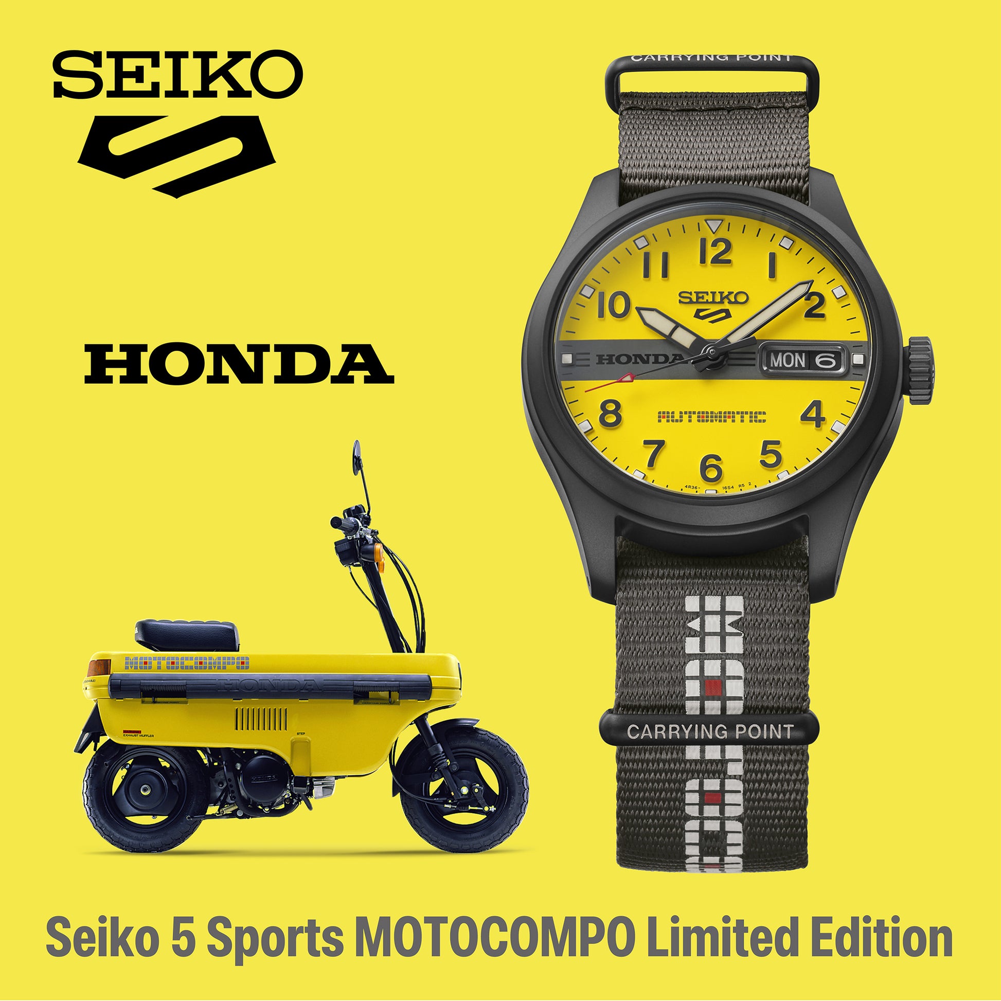 Seiko 5 Sports Honda Motocompo 45th Anniversary Limited Edition Watch PRE-ORDER