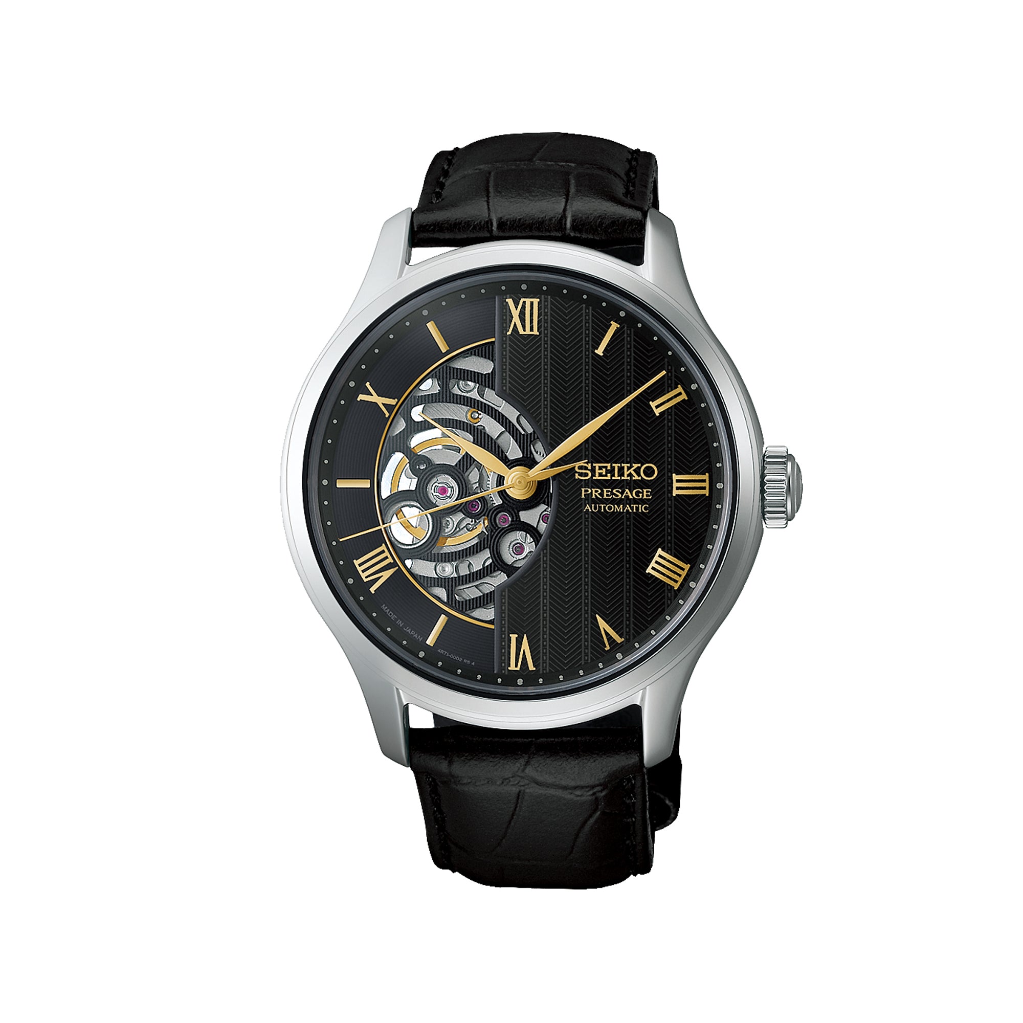Seiko Presage Japanese Zen Gardens Watch in Moonlight Black