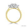 Signature 18ct Gold Three Stone Oval Cut Lab Grown Diamond Engagement Ring