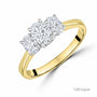 Signature 18ct Gold Three Stone Oval Cut Lab Grown Diamond Engagement Ring