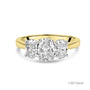Signature 18ct Gold Three Stone Oval Cut Lab Grown Diamond Engagement Ring
