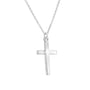 Silver Cross with 16-18 Adjustable Curb Chain