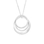 Silver Triple Interlocking Ring Pendant and Trace Chain