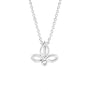 Silver Avanti Fleur De Lis Open Pendant with Adjustable 16"- 18" Trace Chain