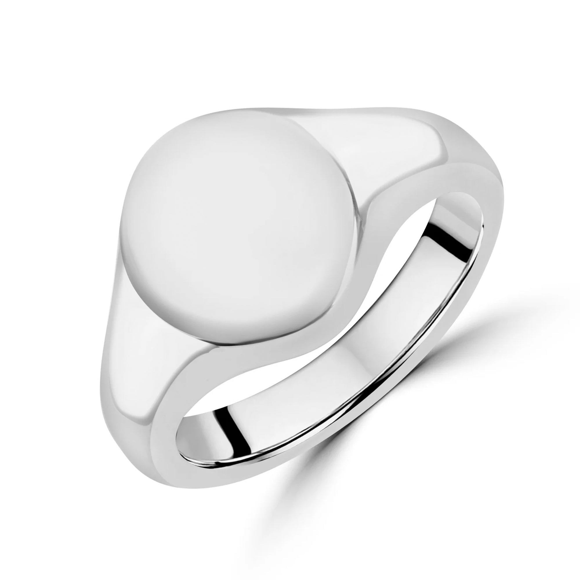 Silver 13mm x 11mm Engravable Signet Ring
