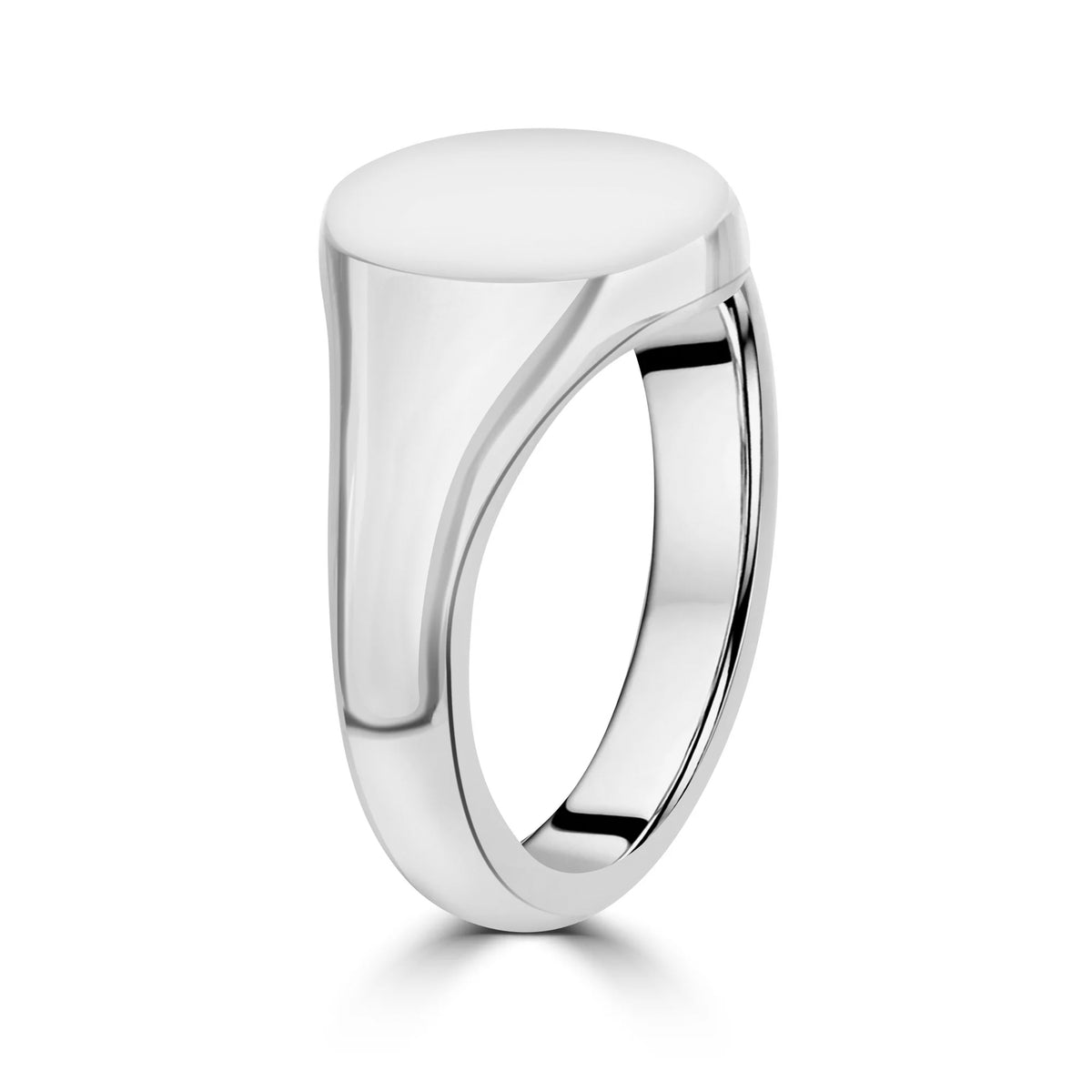 Silver 13mm x 11mm Engravable Signet Ring