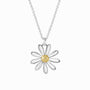 Silver 25mm Daisy Pendant Necklace 