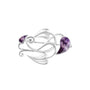 Silver Art Nouveau Inspired Blue John Vine Brooch
