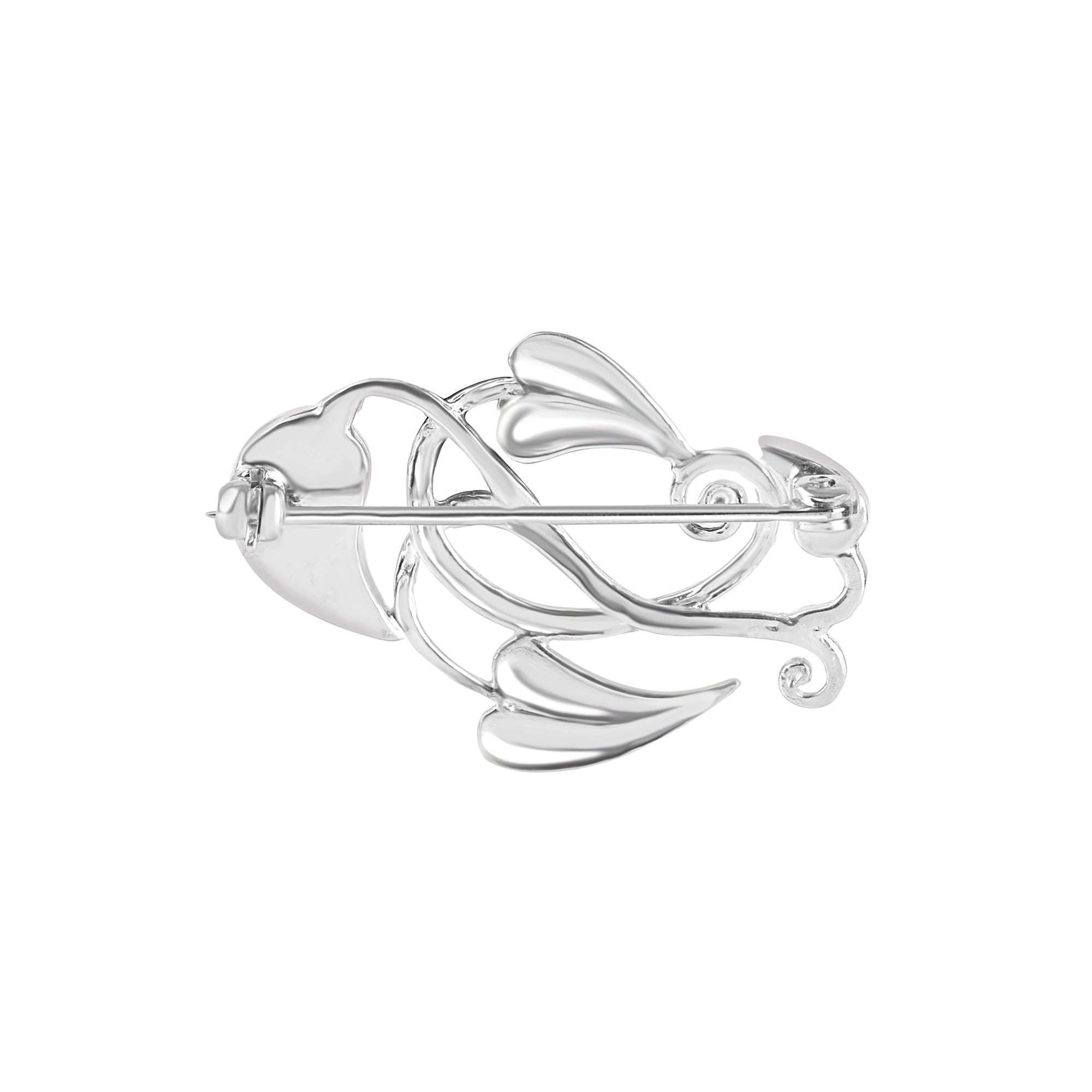 Silver Art Nouveau Inspired Blue John Vine Brooch