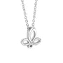 Silver Avanti Fleur De Lis Open Pendant with Adjustable 16"- 18" Trace Chain